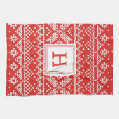 セーター天気 |モノグラム休日 キッチンタオル (横)