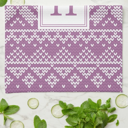 セーター天気 |モノグラム休日 キッチンタオル (折り畳み)