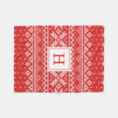 セーター天気 |モノグラム休日 フリースブランケット (正面(横))