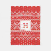 セーター天気 |モノグラム休日 フリースブランケット (正面)