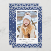 セーター天気 | 休日の写真カード シーズンカード (正面/裏面)