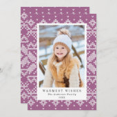 セーター天気 | 休日の写真カード シーズンカード (正面/裏面)