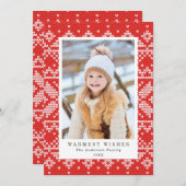 セーター天気 | 休日の写真カード シーズンカード (正面/裏面)