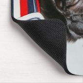 セーター毛布に黒いパグ マウスパッド (コーナー)