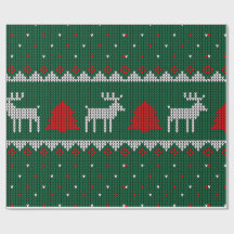 セーター編みのトナカイ クリスマス包装