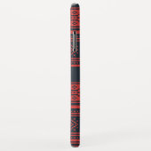 セーター赤い黒のパターンのクリスマスパーソナライズされた Case-Mate iPhoneケース (裏面/右)