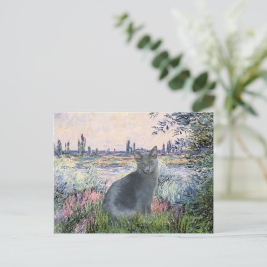 セーヌロシアのー猫2 ポストカード (スタンド正面)