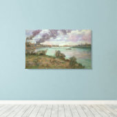 セーヌ川とイヴリーのマルヌ川の合流点 キャンバスプリント (インサイチュ (ウッドフロア))