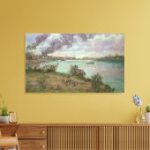 セーヌ川とイヴリーのマルヌ川の合流点 キャンバスプリント (インサイチュ (リビング))