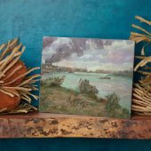 セーヌ川とイヴリーのマルヌ川の合流点 フォトプラーク (側面)