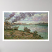 セーヌ川とイヴリーのマルヌ川の合流点 ポスター (正面)