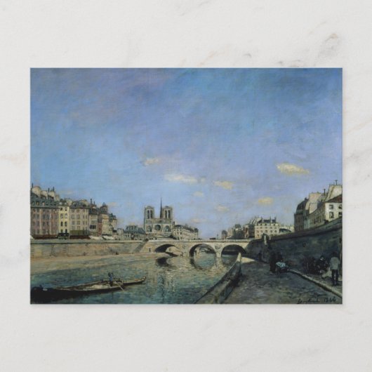 セーヌ川とノートルダムのパリス, 1864 ポストカード (正面)