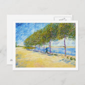 セーヌ川に沿ってビンセント・ヴァン・ゴッホ ポストカード (正面/裏面)