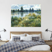 セーヌ川のバンクス キャンバスプリント (インサイチュ (寝室))