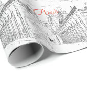 セーヌ川の上のポン・ド・ビル・ヘイキム – パリ，フランス ラッピングペーパー (ロールコーナー)