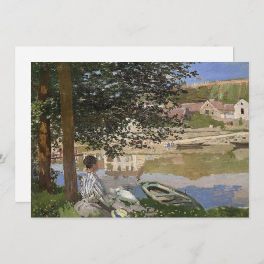 セーヌ川の土手で |クロード・モネ (正面/裏面)