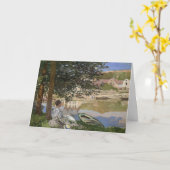 セーヌ川の土手で |クロード・モネ カード (黄色い花)