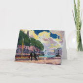 セーヌ川の土手で | Henry Lyman Saien カード (正面)