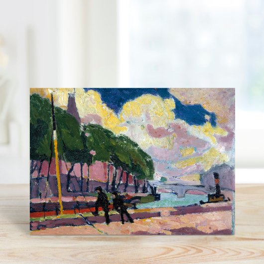 セーヌ川の土手で | Henry Lyman Saien カード