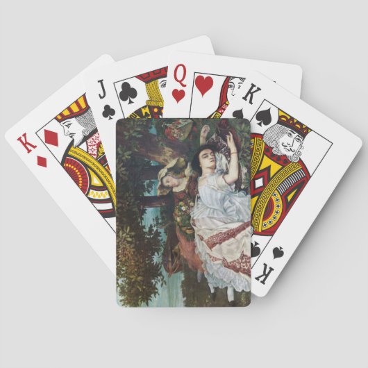 セーヌ川の土手に住む若い女性たち（夏） トランプ (裏面)