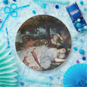 セーヌ川の土手に住む若い女性たち（夏） ペーパープレート (パーティー)