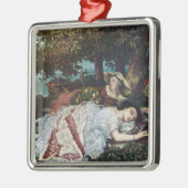 セーヌ川の土手に住む若い女性たち（夏） メタルオーナメント (左)