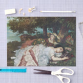 セーヌ川の土手に住む若い女性たち（夏） 薄葉紙 (クラフト)