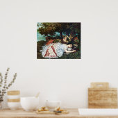 セーヌ川の土手に若い女性たち ポスター (キッチン)