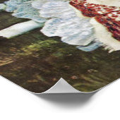 セーヌ川の土手に若い女性たち ポスター (角)