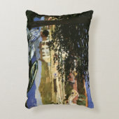 セーヌ川の土手、クロード・モネによるベヌコート アクセントクッション (正面(垂直))