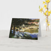 セーヌ川の土手、クロード・モネによるベヌコート カード (黄色い花)