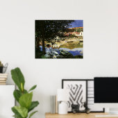 セーヌ川の土手、クロード・モネによるベヌコート ポスター (ホームオフィス)