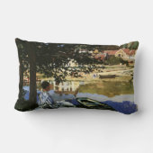 セーヌ川の土手、クロード・モネによるベヌコート ランバークッション (裏面)