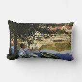 セーヌ川の土手、クロード・モネによるベヌコート ランバークッション (正面)