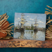 セーヌ川の旅アート上のクロード・モネ船 フォトプラーク (側面)