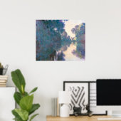 セーヌ川の朝:クロード・モネ印象派 ポスター (ホームオフィス)