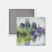 セーヌ川の朝、ヴェテウイル・クロード・モネの近く マグネット (正面/裏面)