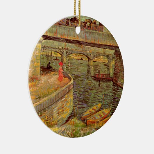 セーヌ川の橋、アニエール ヴィンセント・ヴァン・ゴッホ セラミックオーナメント (右)