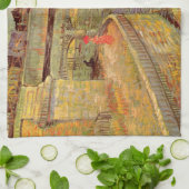 セーヌ川の橋、アニエール(Vincent van Gogh) キッチンタオル (折り畳み)