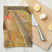 セーヌ川の橋、アニエール(Vincent van Gogh) キッチンタオル (四つ折り)