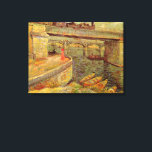 セーヌ川の橋、アニエール（Vincent van Gogh） キャンバスプリント<br><div class="desc">ヴィンセント・ヴァン・ゴッホのアニエールのセーヌ川の橋は、セーヌ川に面した場所に立つ女性と、川に架かる橋と鉄道、数隻の船を描いた、印象派以降の時代の美術の海事をテーマにした絵画である。
芸術家について:
ヴィンセント・ウィレム・ファン・ゴッホは、荒々しい美しさ、感情的な誠実さ、鮮やかな色彩で最もよく知られるポスト印象派の画家であった。</div>