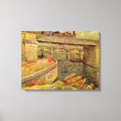 セーヌ川の橋、アニエール（Vincent van Gogh） キャンバスプリント (正面)
