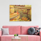 セーヌ川の橋、アニエール（Vincent van Gogh） キャンバスプリント (インサイチュ (リビング))