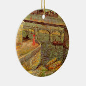 セーヌ川の橋、アニエール(Vincent van Gogh) セラミックオーナメント (右)