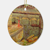 セーヌ川の橋、アニエール(Vincent van Gogh) セラミックオーナメント (左)