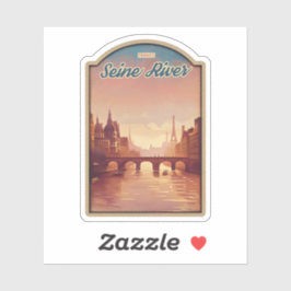 セーヌ川の美しい景色 – フランス シール