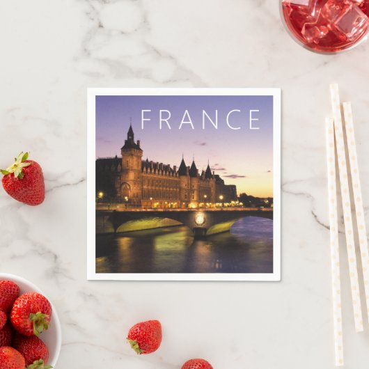 セーヌ川の議会 |フランス，パリ スタンダードカクテルナプキン (インサイチュ)