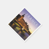 セーヌ川の議会 |フランス，パリ スタンダードカクテルナプキン (角)