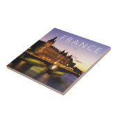 セーヌ川の議会 |フランス,パリ タイル (側面)