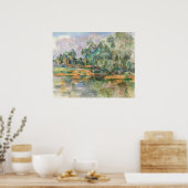 セーヌ川バンクス・アットメダン，ポール・セザンヌファインアート ポスター (キッチン)